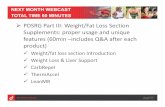 PDSRG Part III: Weight/Fat Loss Section Supplements ... - Weight Loss...PDSRG Part III: Weight/Fat Loss Section Supplements: position, proper usage and unique features (60min –includes