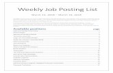 Weekly Job Posting List - Northeast State Community College · Weekly Job Posting List March 12, 2018 – March 16, 2018 ... "Able to look up all parts used in this job function on