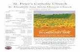 St. Peter’s Catholic Church · Lector: Winston Pineda, Azucena Ruiz Ushers: Andrew Anderson Madelyn Summers Weekly Offertory for the Weekend of June 24 Offertory: $ 5230.75 Online