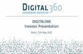 DIGITAL360 Investor Presentation · A-Service: the Digital Marketing & Sales «Engine» 11. 11. Original methodologies and models. The strong links with Universities and the customised