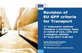 Revision of EU GPP criteria for Transportsusproc.jrc.ec.europa.eu/Transport/docs/EU_GPP... · CO2 emissions 09.45 – 10.20 3. Air pollutant emissions 10.20 – 11.00 ... all new
