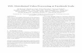SVE: Distributed Video Processing at Facebook Scalewlloyd/papers/sve-sosp17.pdf · videos, Instagram stories, and Facebook 360. Video posts are created through Facebook’s main interfaces