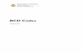 bcd codes 310317 clean HH - Bermuda · BCD Codes 1st April 2017 ... BCD Completion Codes – Version 01042017 The following codes are for use when completing the BCD. The Customs