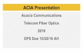 Acacia Communications Telecom Fiber Optics ACIA ...files.meetup.com/18310308/ACIA Presentation 09 14 2016.pdf · Base 19% deep New high RS line before price Base does not go below