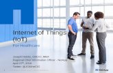 Internet of Things (IoT) - NCHICA · Internet of things (IoT) is the network of physical objects that contain embedded technology to communicate and sense or interact with their internal