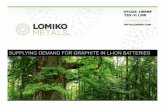 SUPPLYING DEMAND FOR GRAPHITE IN LI-ION BATTERIES · 2019-08-30 · SUPPLYING DEMAND FOR GRAPHITE IN LI-ION BATTERIES INFO@LOMIKO.COM OTCQX: LMRMF. TRENDING MARKETS Global Demand