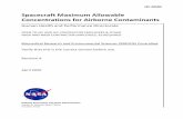 Spacecraft Maximum Allowable Concentrations for Airborne ... · Spacecraft Maximum Allowable Concentrations for Airborne Contaminants Human Health and Performance Directorate OPEN