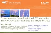 Some lessons from distributed PV integration into the ... · 21/06/2018  · distributed PV during major power system ‘events’ Economics – marginal energy + network value declines