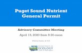 Puget Sound Nutrient General Permit...Apr 15, 2020  · Valerie Smith –Federal Agencies: Jenny Wu –Tribes: Chip Anderson –Environmental Groups: Mindy Roberts and Bruce Wishart