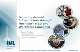 Securing Critical Infrastructure through Resiliency R&D ... · Think like a Hacker, Act like an Engineer System Design and Development/ Implementation Concept Development Requirements