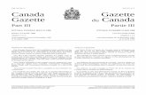 Canada Gazette Canadagazette.gc.ca/rp-pr/p3/1998/g3-02101.pdf · 2017-12-09 · Par ailleurs, on peut consulter la Partie III de la Gazette du Canada dans la plupart des bibliothèques.