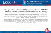 Efficacy/safety of entinostat (ENT) and pembrolizumab ...€¦ · Efficacy/safety of entinostat (ENT) and pembrolizumab (PEMBRO) in NSCLC patients previously treated with anti -PD-(L)1