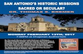 MONDAY FEBRUARY 13TH, 2017 - Trinity University · MONDAY FEBRUARY 13TH, 2017 7:00PM at Chapman Auditorium Dr. Thomas S. Bremer, Associate Professor of Religious Studies at Rhodes