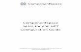 ComponentSpace SAML for ASP.NET Configuration Guide · Using an XML configuration file is the simplest approach and requires no additional coding. If SAML configuration information