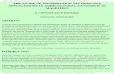 THE SCOPE OF INFORMATION TECHNOLOGY APPLICATIONS IN ... · THE SCOPE OF INFORMATION TECHNOLOGY APPLICATIONS IN AGRICULTURAL EXTENSION IN MAURITIUS conduit of new agricultural information