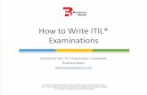 How to Write ITIL® Examinations - businessbeam.com€¦ · Level 4: ITIL M as ter Level 3: ITIL Ex pe rt Managing Across the Lifecycle Level 2: Interm ediate Lifecycle Modules SS: