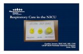 Respiratory Care in the NICU - BCH Outreach · Respiratory Care in the NICU Cynthia Jensen, RNC-NIC, MS, CNS ... Pneumonia Underdevelopment ... S., Subramanian, S., Gaddam, P., Deorari,