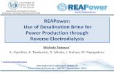 REAPower: Use of Desalination Brine for Power Production ......Power Production through Reverse Electrodialysis Michele Tedesco* A. Cipollina, A. Tamburini, G. Micale, J. Helsen, M.