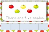 There are five apples. - The Curriculum Corner · There. are. five. apples. ©. Apple. cider. is. yummy! The. tree. has. apples. She. has. one. apple.