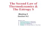 The Second Law of Thermodynamics & The Entropy Sem524/Textos_Transparencias/CAP_4/aula-8.… · The Second Law of Thermodynamics & The Entropy S Meeting 8 Section 4-2 Related Links: