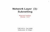 Network Layer (3): Subnettingvlajic/4213/4213_06_Subnetting.pdfDefault Masks in Binary / Dotted-Decimal / Slash Notation # of 1s in mask Subnetting (cont.) 20 Subnet Mask – 32-bit