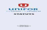 STATUTS - Unifor · STATUTS Adoptés à Toronto, Ontario Août 2013 (February 5, 2014 / 11:34:00) 83147-2_Unifor_Statuts_p001.pdf .1