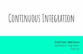 Continuous Integration · 2018-11-09 · Continuous integration and build server Written in Java Can be used to automate such tasks as build, test, distribute software Server based