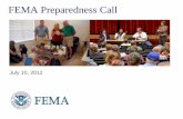 FEMA Preparedness Call...Aretha Carter, Ready Campaign Update Lynda Williams, Individual and Community Preparedness Division Update Question and Answer Session . CNCS ... 2012 Winners