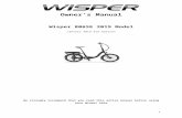 Introduction - Wisper Electric Bikes€¦ · Web viewBefore you use your Wisper electric bike it is important that you read this manual carefully. If there is anything you do not