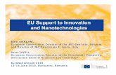 EU Support to Innovation and Nanotechnologies · 2019-09-09 · EU Support to Innovation and Nanotechnologies Elke ANKLAM, European Commission, Director of the JRC-Geel site, ...