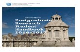 POSTGRADUATE RESEARCH STUDENT HANDBOOK 2016-2017 LB€¦ · Handbook 2016–2017 Trinity College Dublin PostgraduateHandbook2016 ... CRANN, DIAS or the Armagh Observatory) during