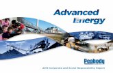 CORPORATE AND SOCIAL RESPONSIBILITY • 1 Advanced …CORPORATE AND SOCIAL RESPONSIBILITY • 1 2013 Corporate and Social Responsibility Report Advanced Energy. ... Coal is the only