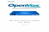 OpenVox ommunication o Ltd€¦ · the full range of products 1.2 31/3/2019 Update the features added by the new version. ... 1.2 Product Introduction ... OpenVox SWG series wireless