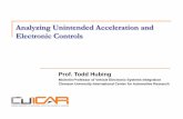 Analyzing Unintended Acceleration and Electronic ControlsHua Zeng Ph.D. Student - ECE Ho-Cheol Kwak Ph.D. Student - ECE Nan Maung Ph.D. Student - ECE Li Niu Ph.D. Student – AuE Chentian