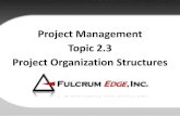 Project Management Topic 2.3 Project Organization Structures · • A mix of functional and project organization structures. • Used in companies that work on multiple ... Organizational