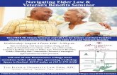 Navigating Seminar Flyer - Renaissance Villages...Navigating Elder Law & Veteran’s Bene˚ts Seminar 27900 Brodiaea Avenue, Rancho Belago, CA 92555 | | RCFE# 336426464 Ask one of