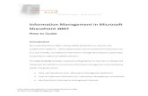 Information Management in Microsoft SharePoint 2007download.microsoft.com/documents/australia/government/... · 2018-12-05 · Why Use SharePoint as an Information Management platform?