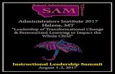 Administrators Institute 2017 Helena, MT...Administrators Institute 2017 Helena, MT Instructional Leadership Summit August 1-2, 2017 ... In over 30 years as a college football coach,