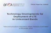 Technology Developments for Deployment of LTE in ...€¦ · tunnel (LWIP) •Another WLAN interworking technology (similar to LWA) standardised in 3GPP Rel. 13 •User Equipment