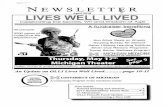 LIVES WELL LIVED - Welcome to OLLI · LIVES WELL LIVED -=-Celebrating --:--the Secrets, Wit and Wisdom of Age ---40 people. Ann Arbor Meals on Wheels Housing Bureau for Seniors Osher