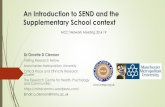 An Introduction to SEND and the Supplementary School context · Making Reasonable Adjustments Obligations for Associations (non fee paying businesses) Note: Even where the behaviour