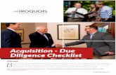 Acquisition - Due Diligence Checklist · modified to fit your unique situation. Agencies that have non-traditional operations or special alliances or arrangements with producers,