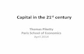 Capital in the 21 century - Thomas Pikettypiketty.pse.ens.fr/files/Piketty2014Capital21cUS.pdf · Capital in the 21st century Thomas Piketty Paris School of Economics . April 2014