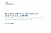 School workforce census 2019 - gov.uk · 2019-06-18 · 3. Structure and timing of the school workforce census 8 3.1. School workforce and school levels 8 3.2. Collection date 8 3.2.1.