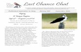 Last Chance Chatlastchanceaudubon1.pairsite.com/wp-content/uploads/2017/... · 2017-10-17 · Last Chance Chat Last Chance Audubon ... day or night, there are birds aloft in the skies