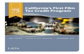 California's First Film Tax Credit ProgramCalifornia provides tax incentives for qualified film and television productions to be made in the state. The first film tax credit program