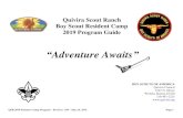 Adventure Awaits€¦ · “Adventure Awaits ... also excited to introduce our new maverick scout price option. For young scouts who attend camp can come back another week as a maverick