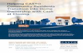 Helping CASTO EARN MONEY · The Home Purchase Program is a free beneﬁt that o˚ers up to a $3,000 cash rebate at closing to eligible* CASTO Community residents who use a CASTO Realty