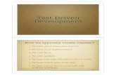 Test Driven Development - Test Driven Development Written to gain insight into design and implementation