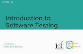 Software Testing Introduction tombf-iut.i3s.unice.fr/lib/exe/fetch.php?media=2016_2017:... · 2016-10-11 · Software Testing and Agility. Set of conditions for user story validation